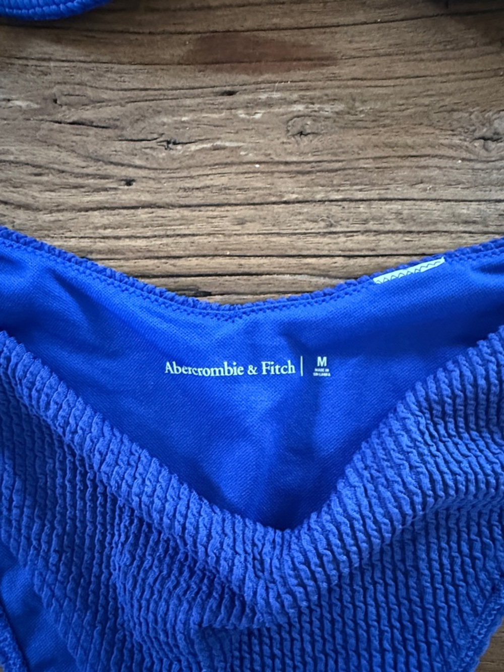 Abercrombie & Fitch Cobalt Blue Textured Bikini Set - Picture 2 of 4